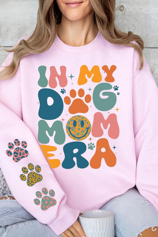 My Dog Mom Era Sleeve Graphic Fleece Sweatshirt